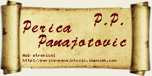 Perica Panajotović vizit kartica